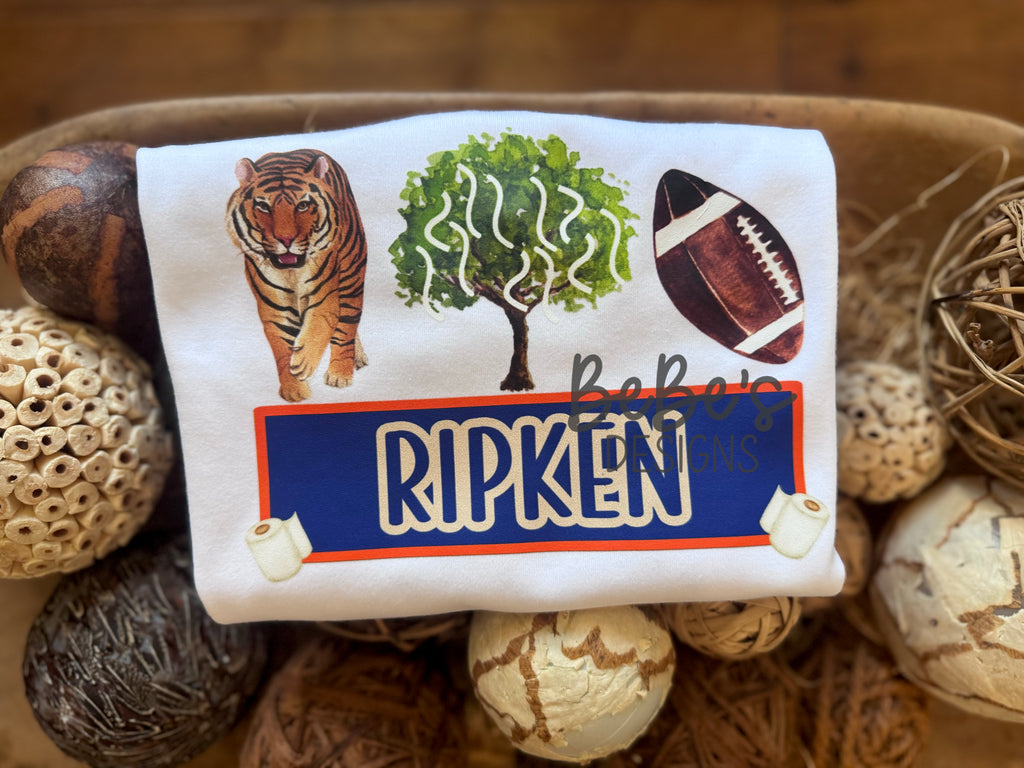 Boy & Girl Auburn Trio + name plate