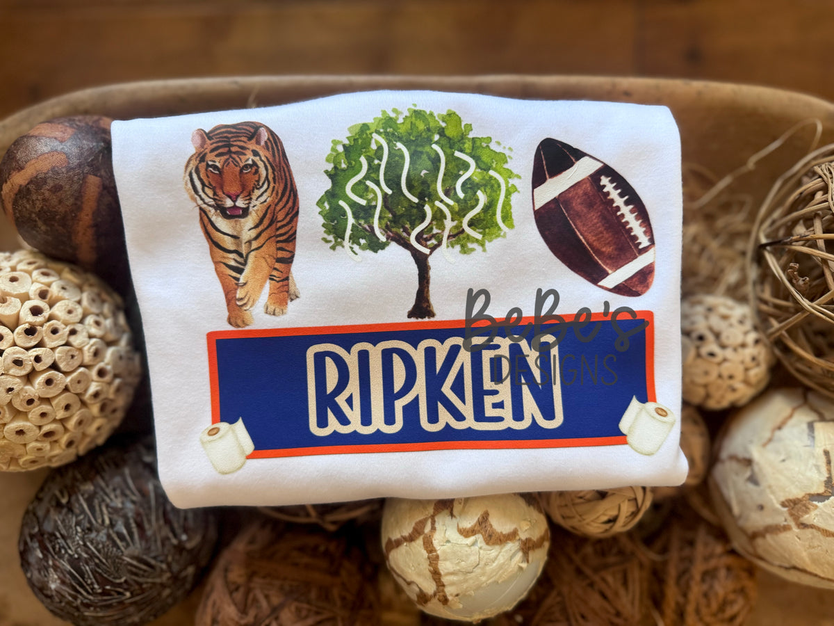 Boy & Girl Auburn Trio + name plate
