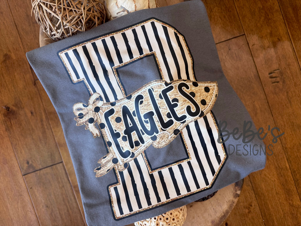 Stripe with Polka Dot Pennant - Mascot