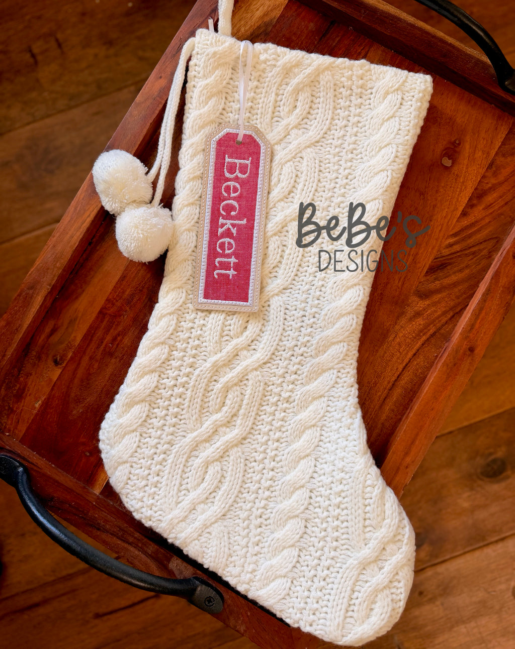 Embroidery Stocking tag