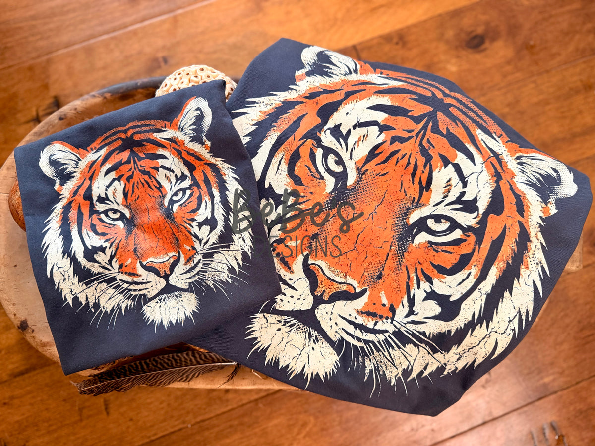 Oversized tiger mascot