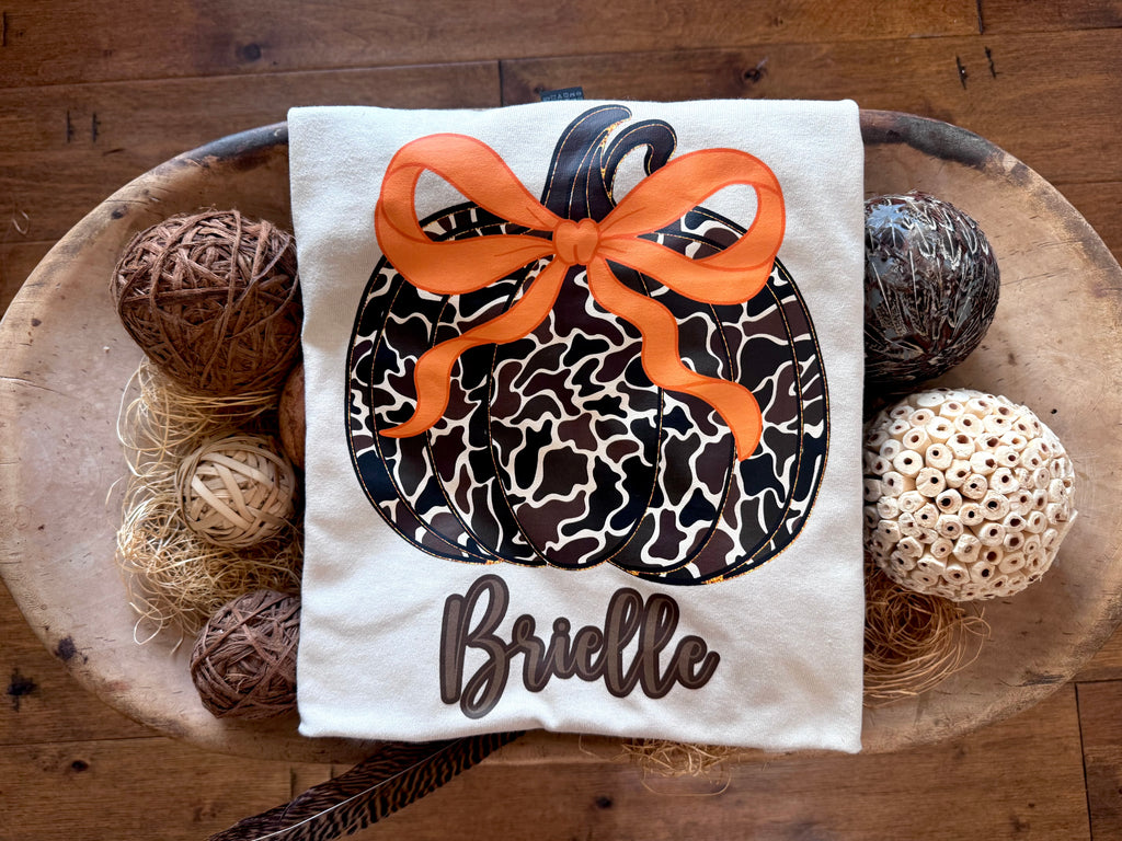 Boy & Girl Camo Pumpkin