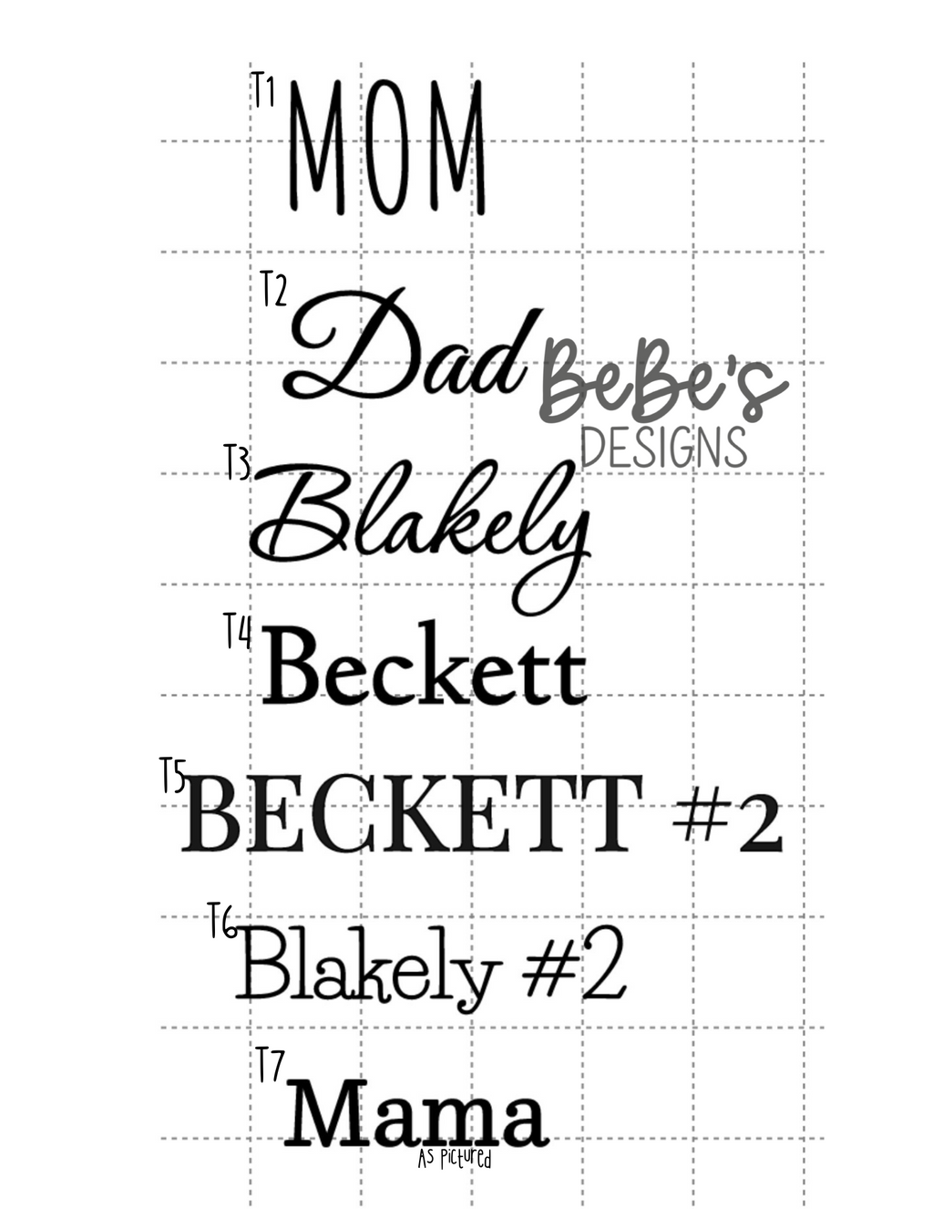 Embroidery Stocking tag