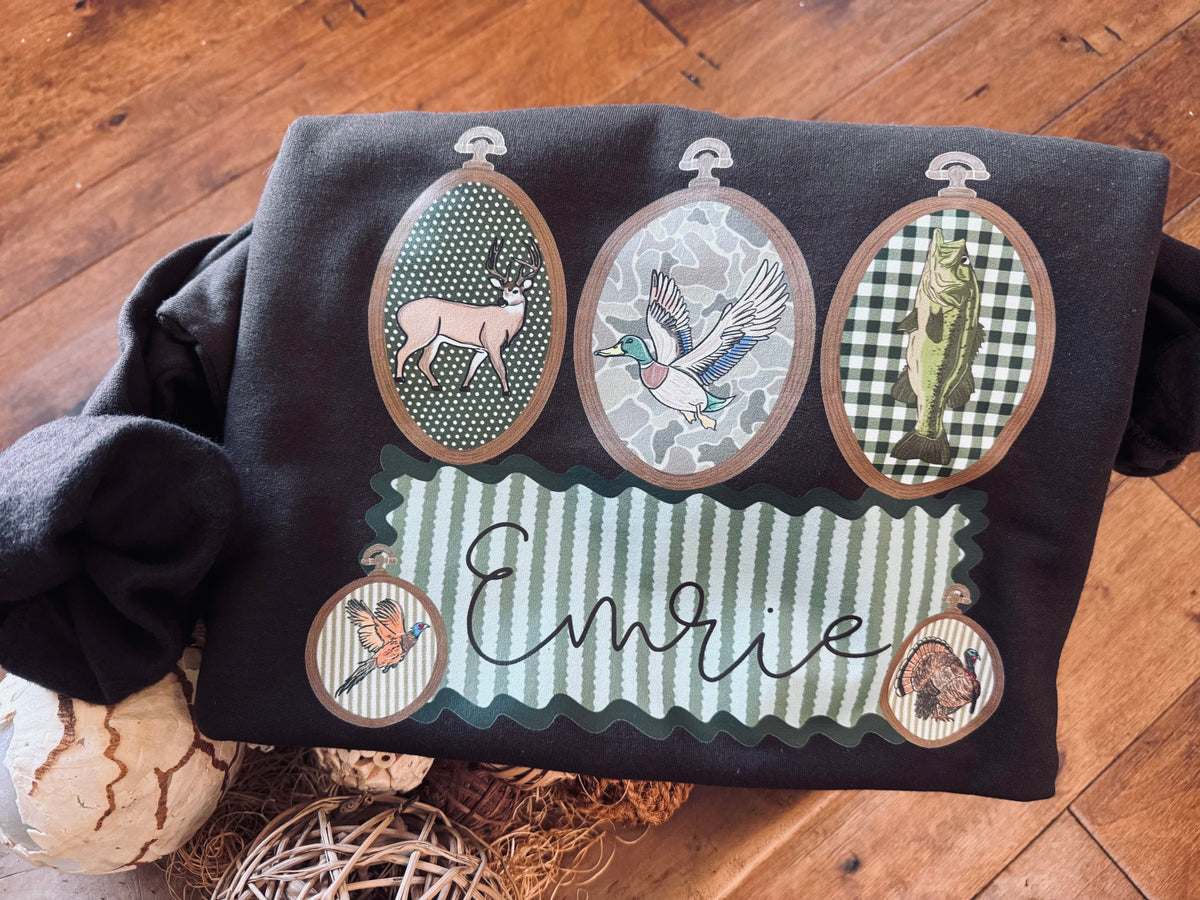 Hunting Vintage + name plate