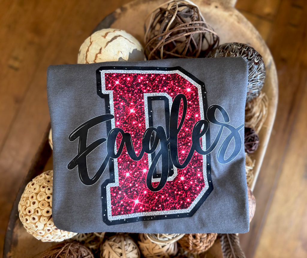 Sparkly school letter +mascot