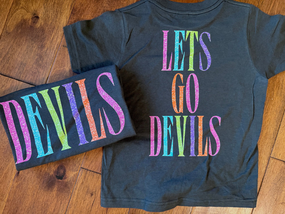 Colorful LETS GO school mascot