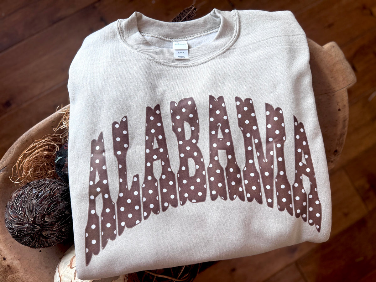 Alabama brown polka dot