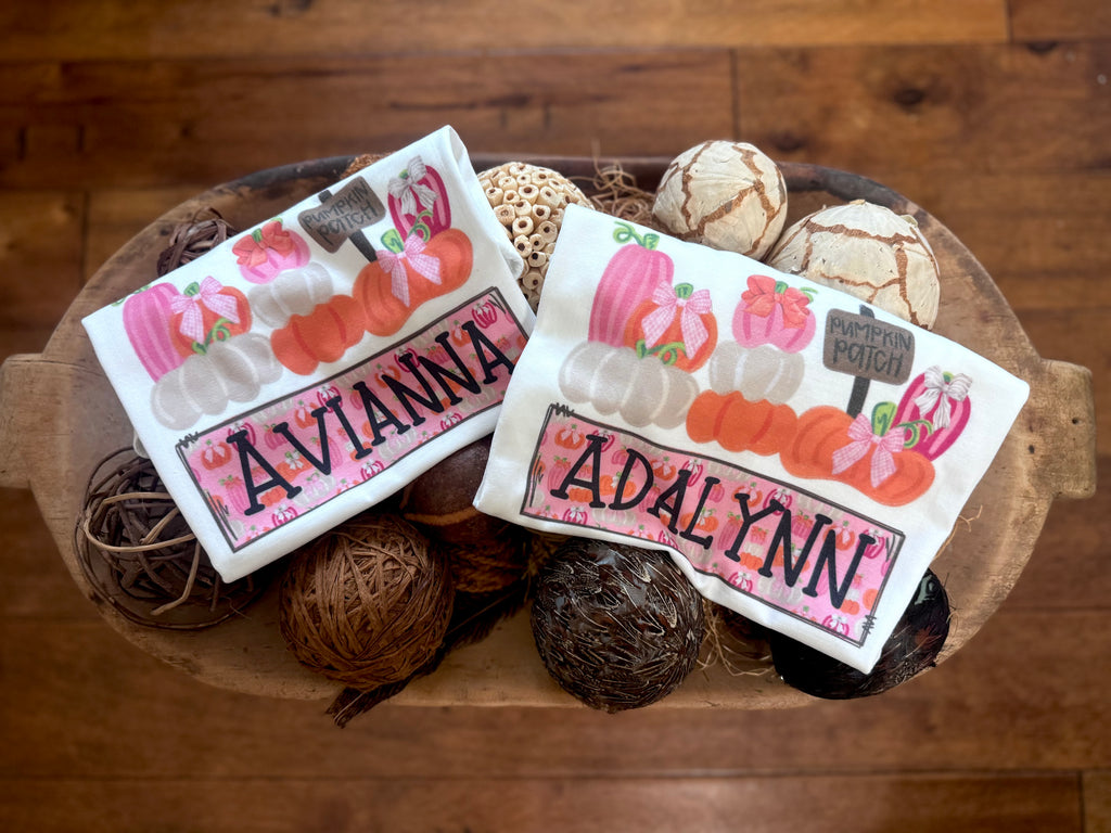 Pumpkin patch + name plate