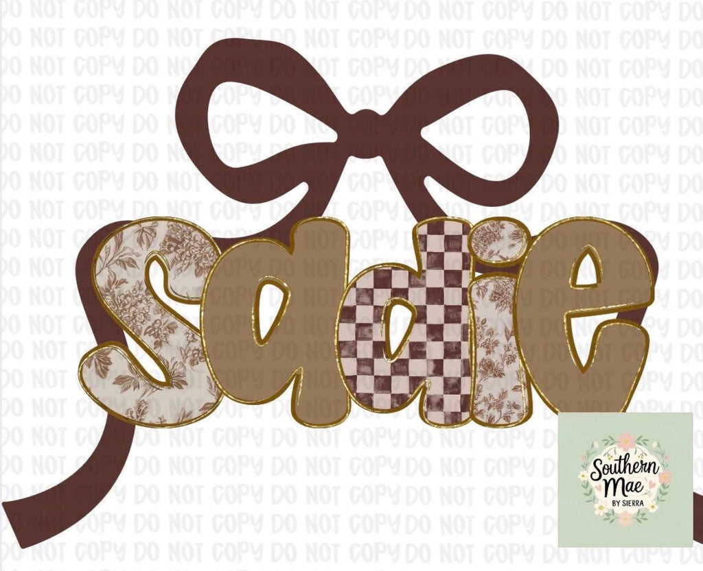 Custom Browns + Bow Name