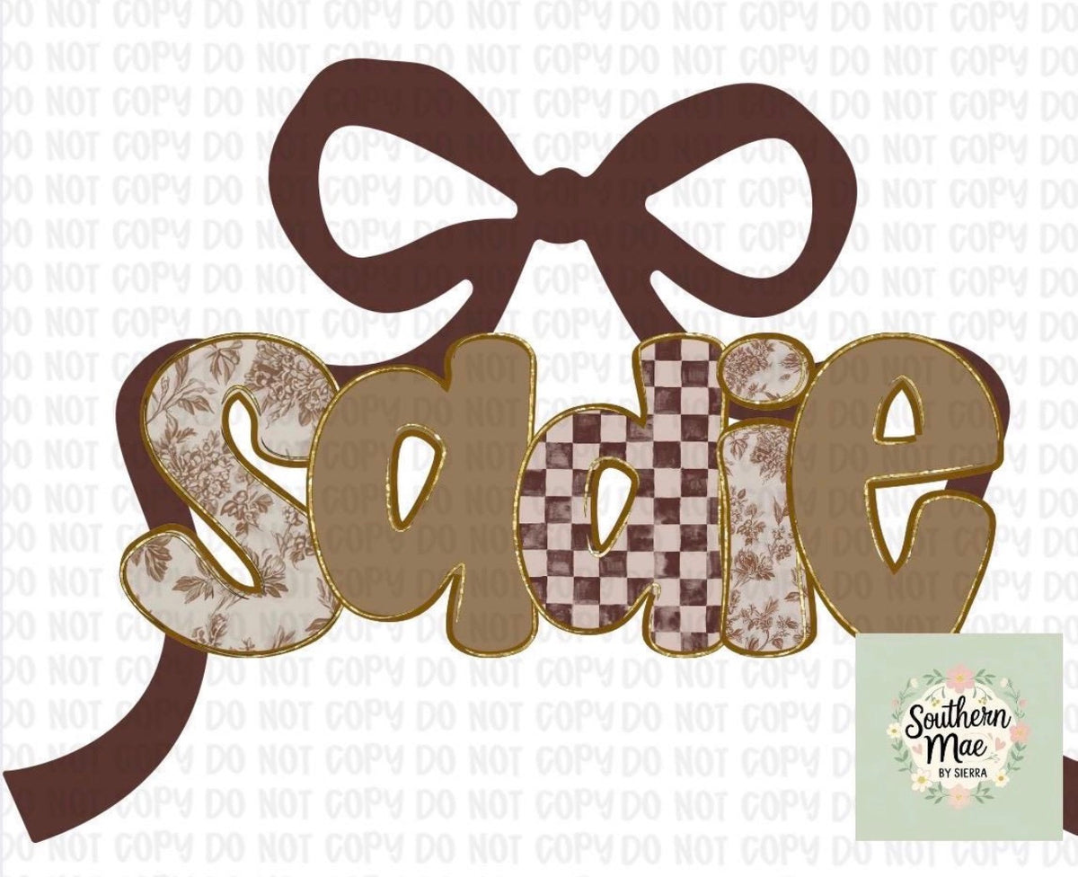 Custom Browns + Bow Name