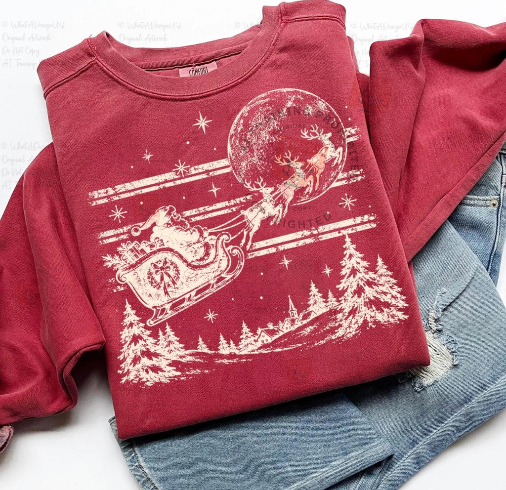 SANTA SLEIGH STAMP