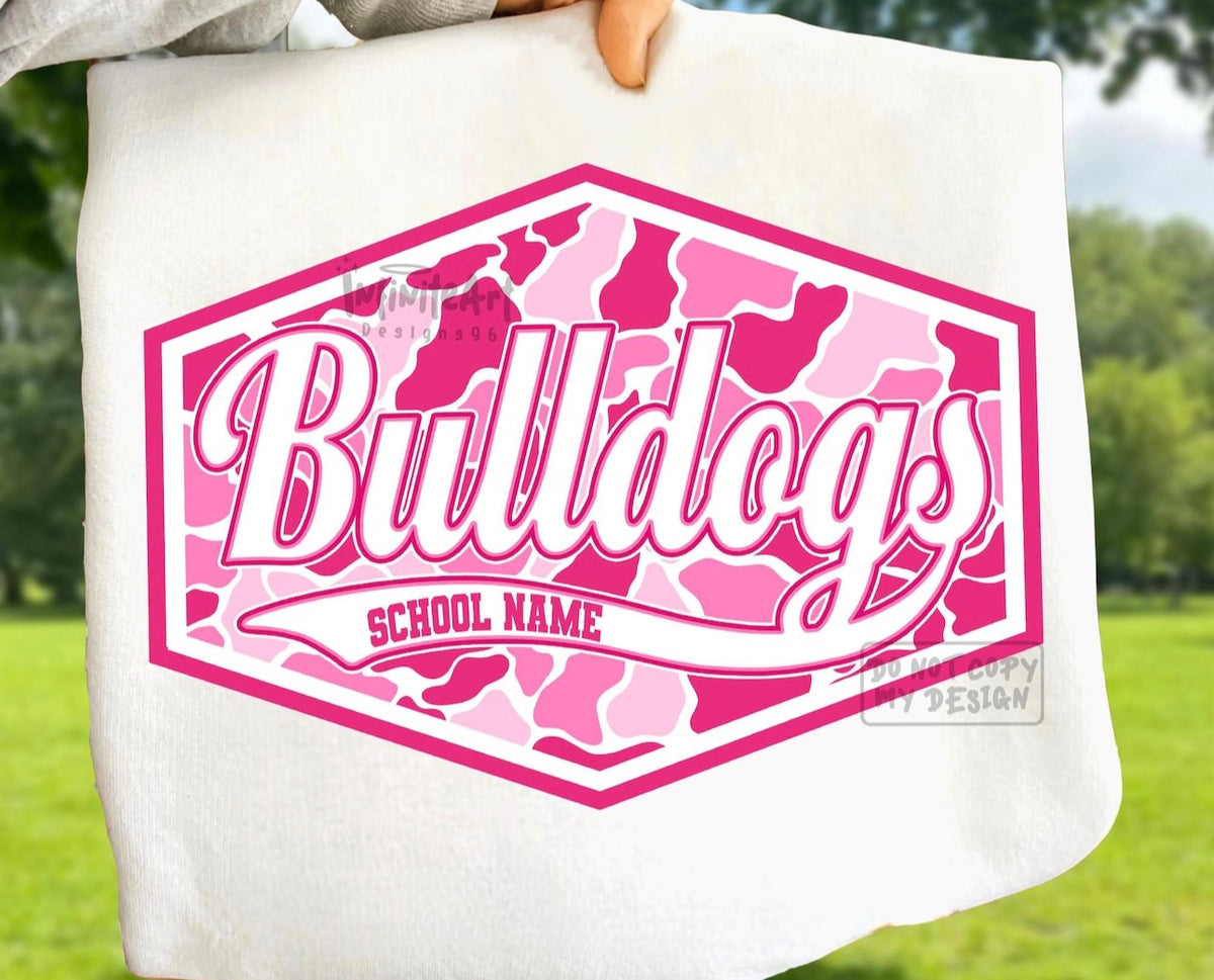 Pink school + mascot camo