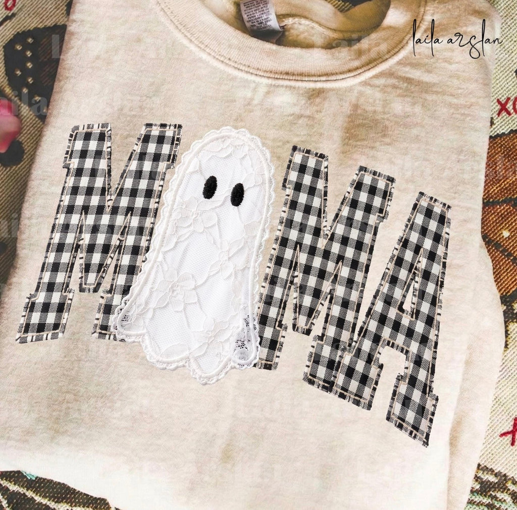 Faux seersucker ghost mama