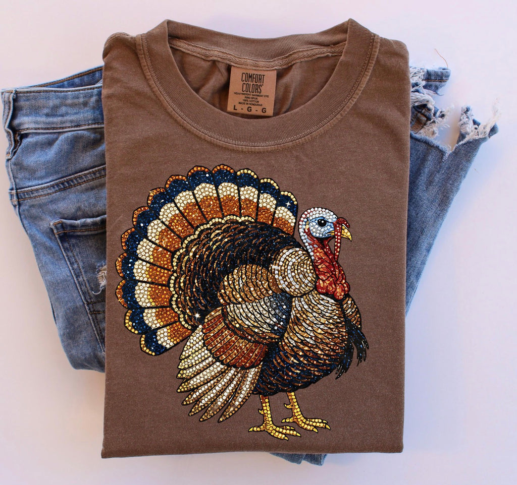 Faux rhinestone turkey