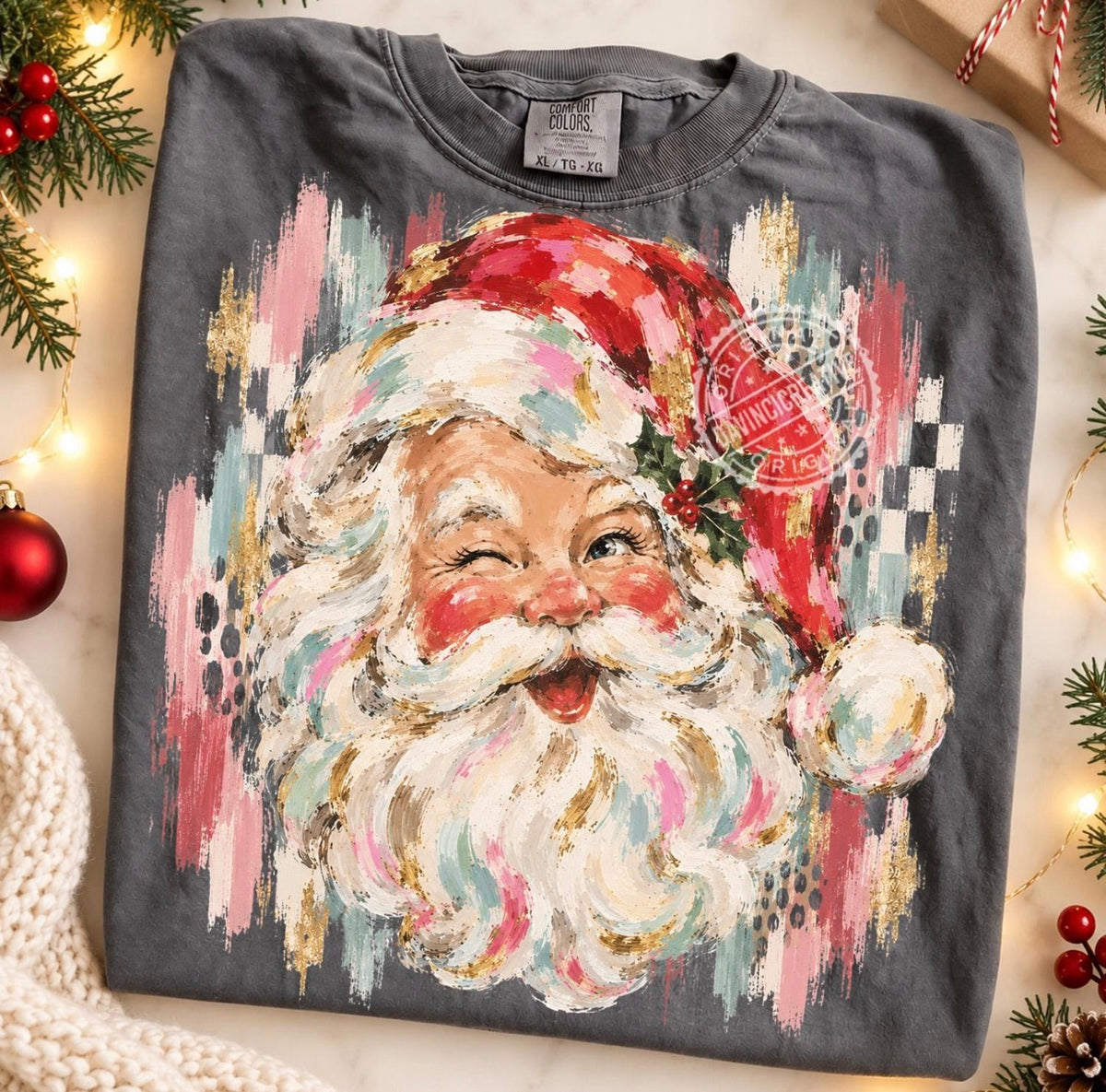 Retro Santa face