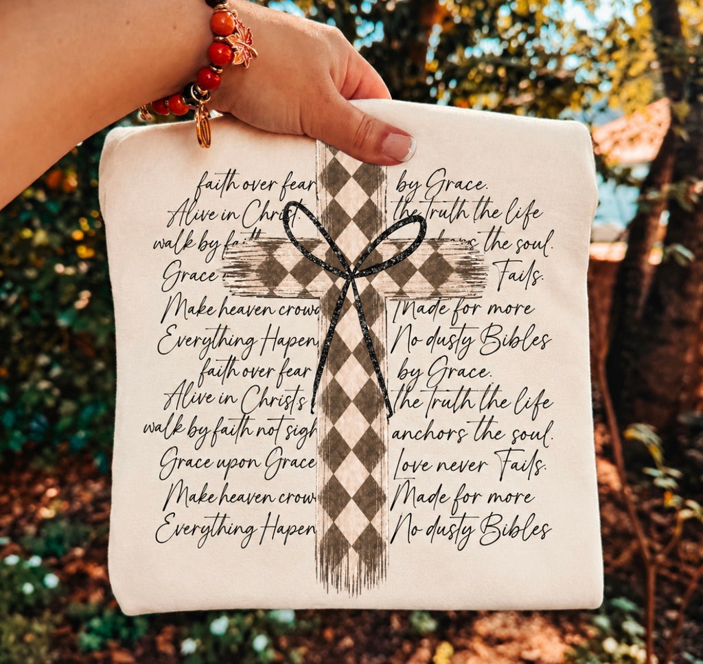 Christian cross + lyrics