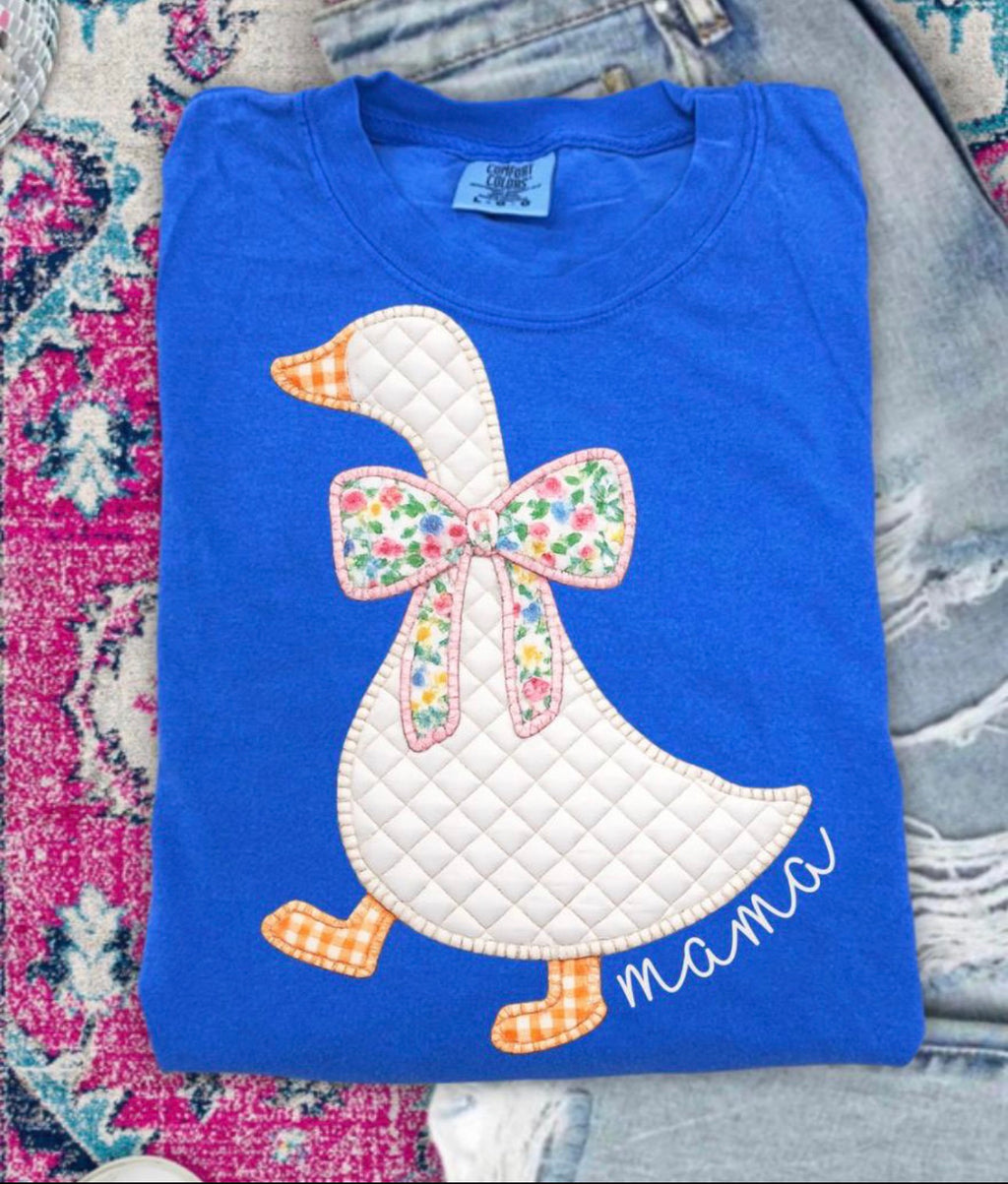 FAUX QUILTED MAMA GOOSE