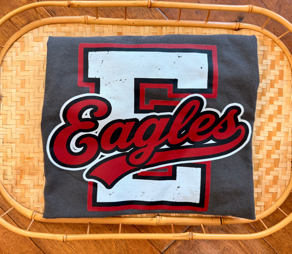 EAGLES DISTRESSED VARSITY