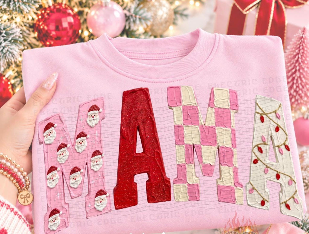 Pink Christmas mama