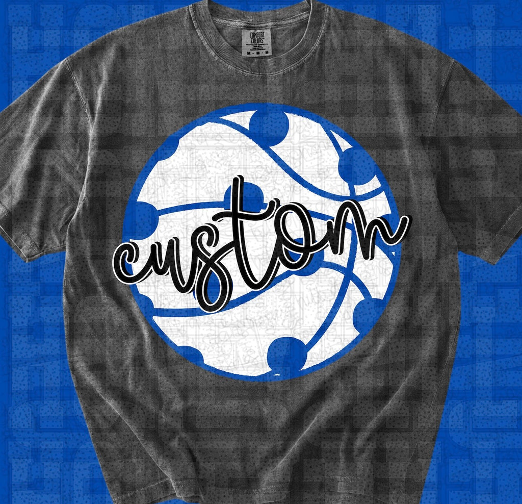 Custom polka dot basketball