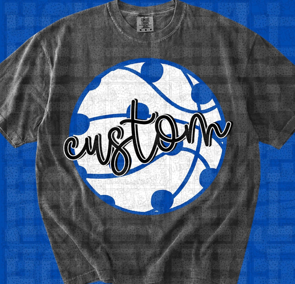 Custom polka dot basketball